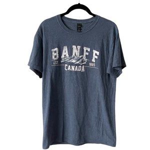 𝅺banff Blue Crewneck Short Sleeve Shirt Womens Small